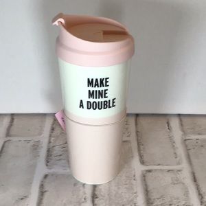 Kate Spade pink travel cup NEW